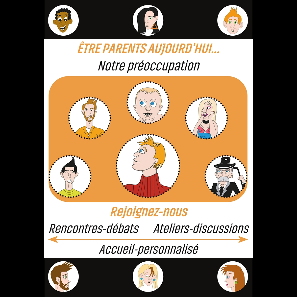 Affiche sur les problèmes parentaux mairie de Voisins