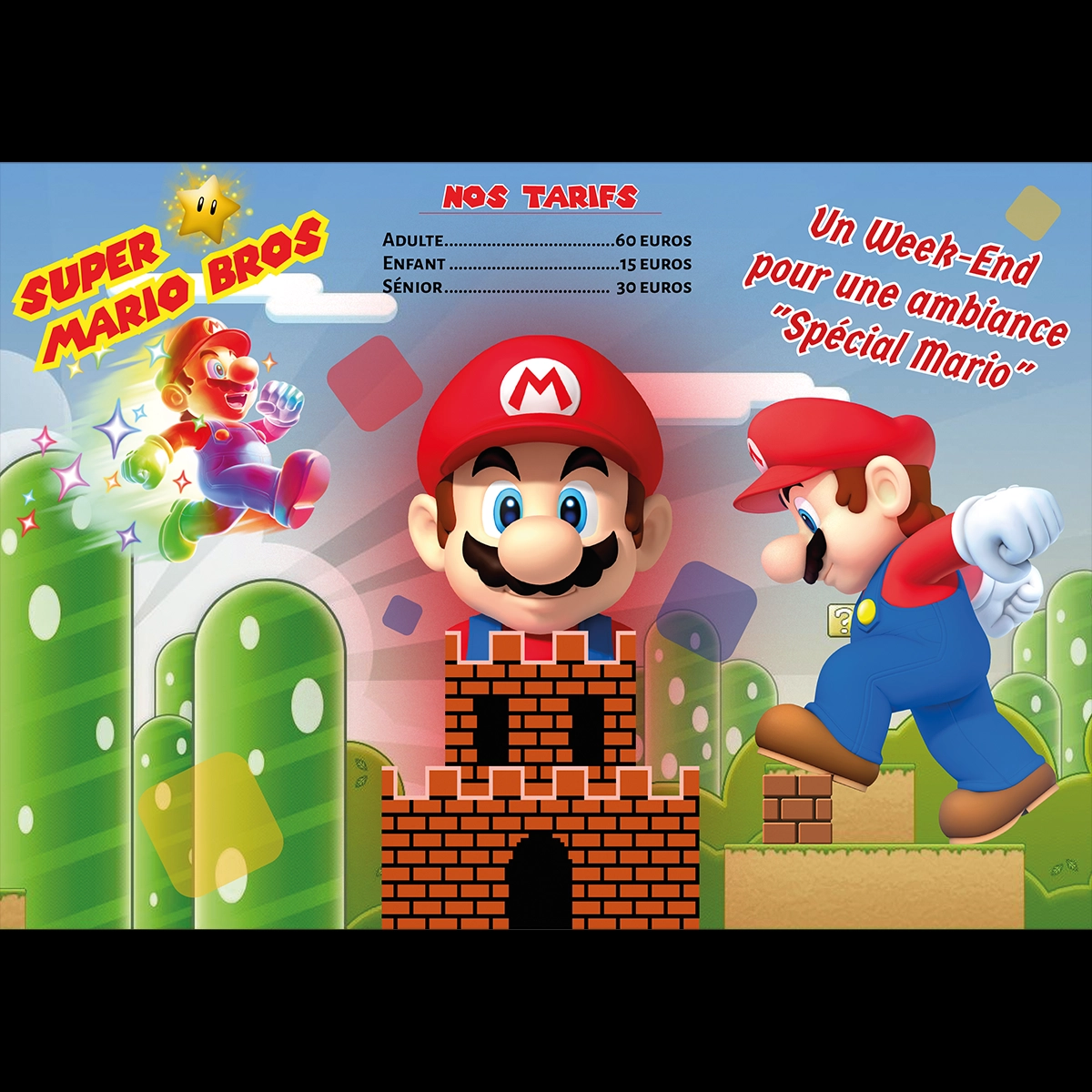 Brochure pour un séjour Super Mario Bross Couverture