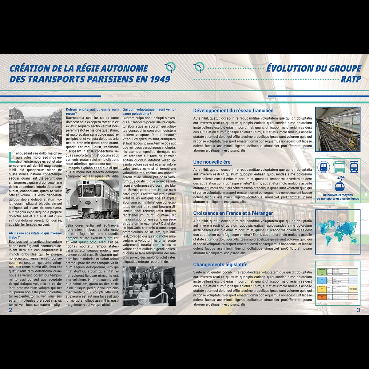 Brochure sur l'histoire de la RATP interieur