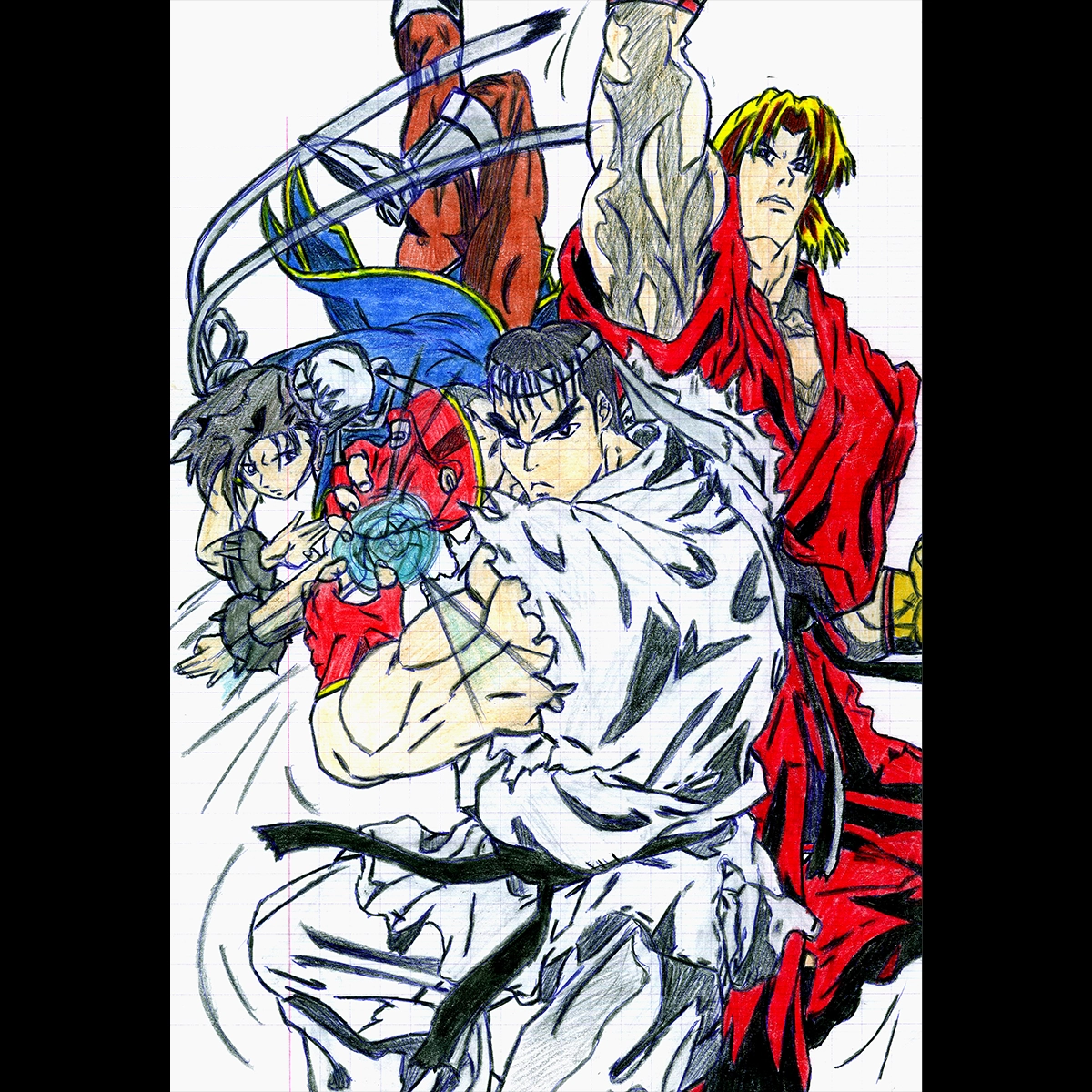 Reproduction d'un poster du jeu Street Fighter