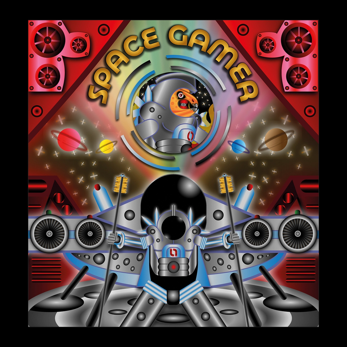 Illustration imaginaire représentant un jeu d'espace