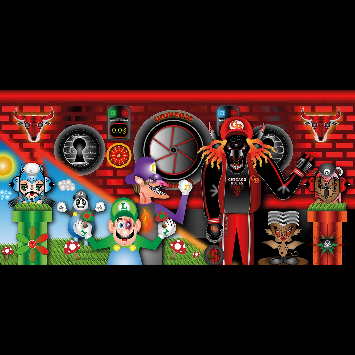 Illustration reprenant plusieurs franchises