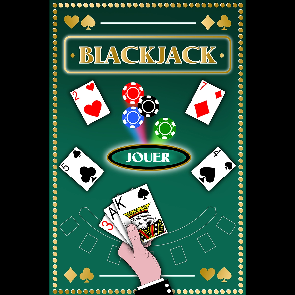 Interstitiel Blackjack (test Green Panda Games)