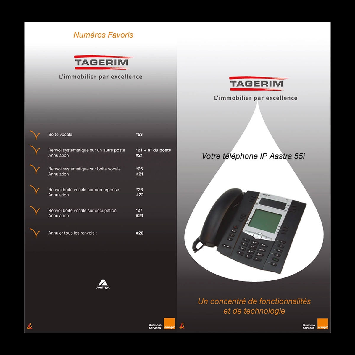 Mode d'emploi du téléphone IP Aastra 55i couverture