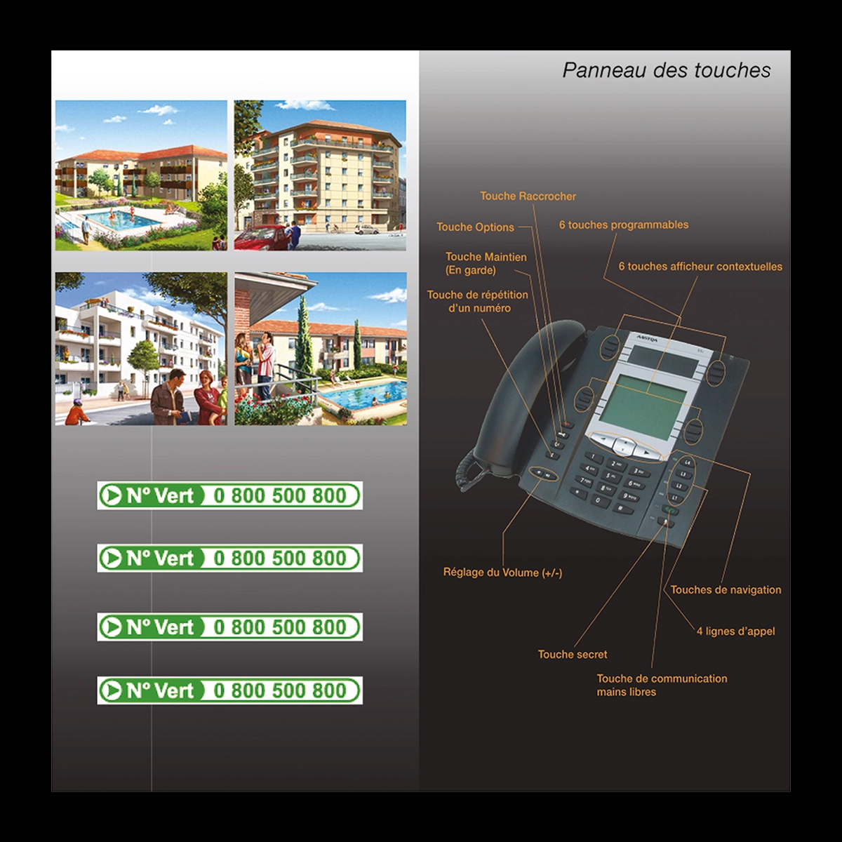 Mode d'emploi du téléphone IP Aastra 55i interieur