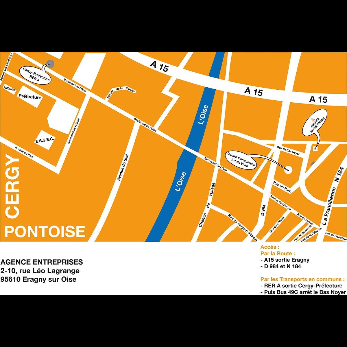 Plan de la Ville d'Eragny