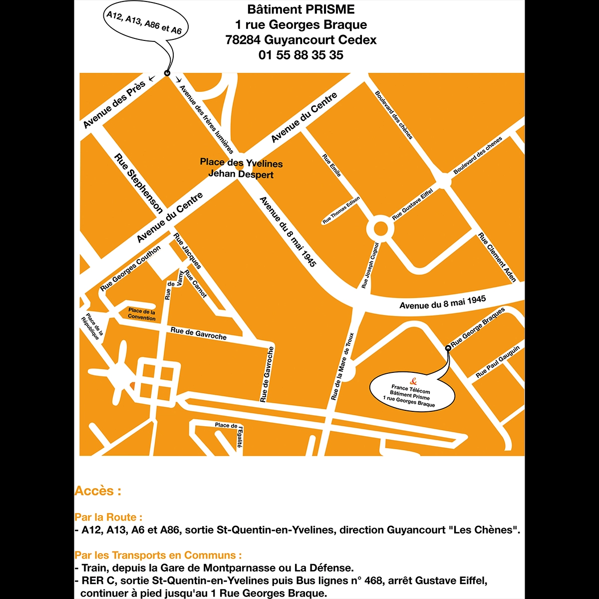 Plan de la Ville de Guyancourt