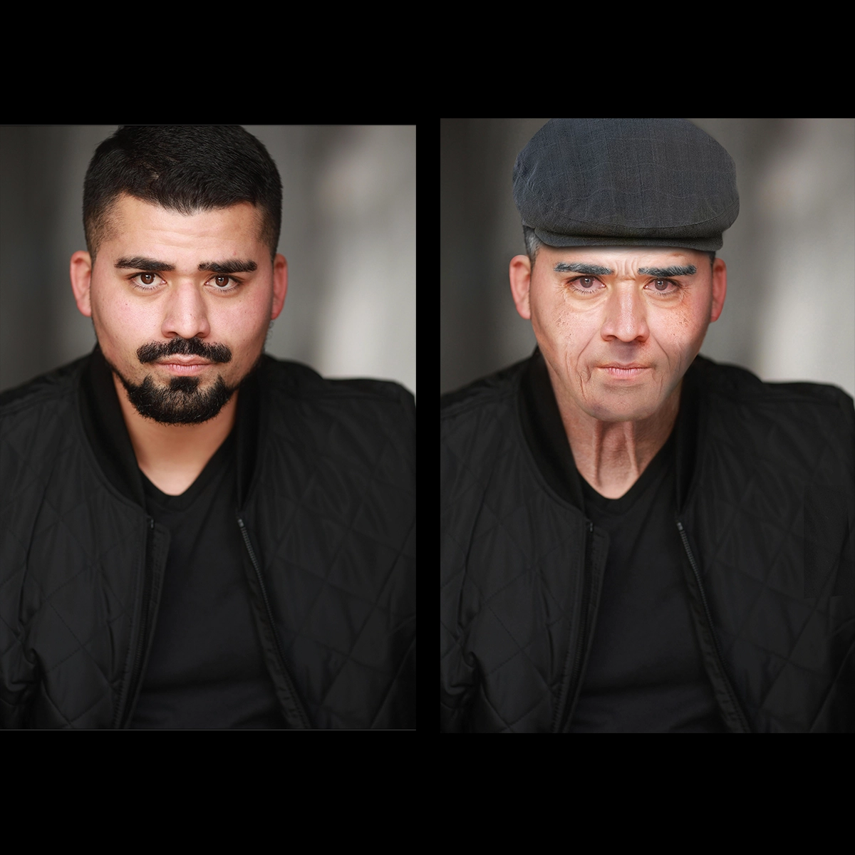 Portrait d'un homme jeune puis vieux