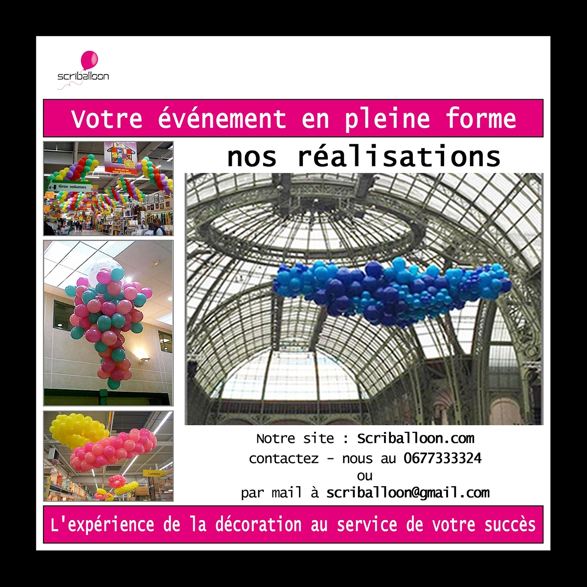 Visuel caroussel de promotion pour la société Scribaloon