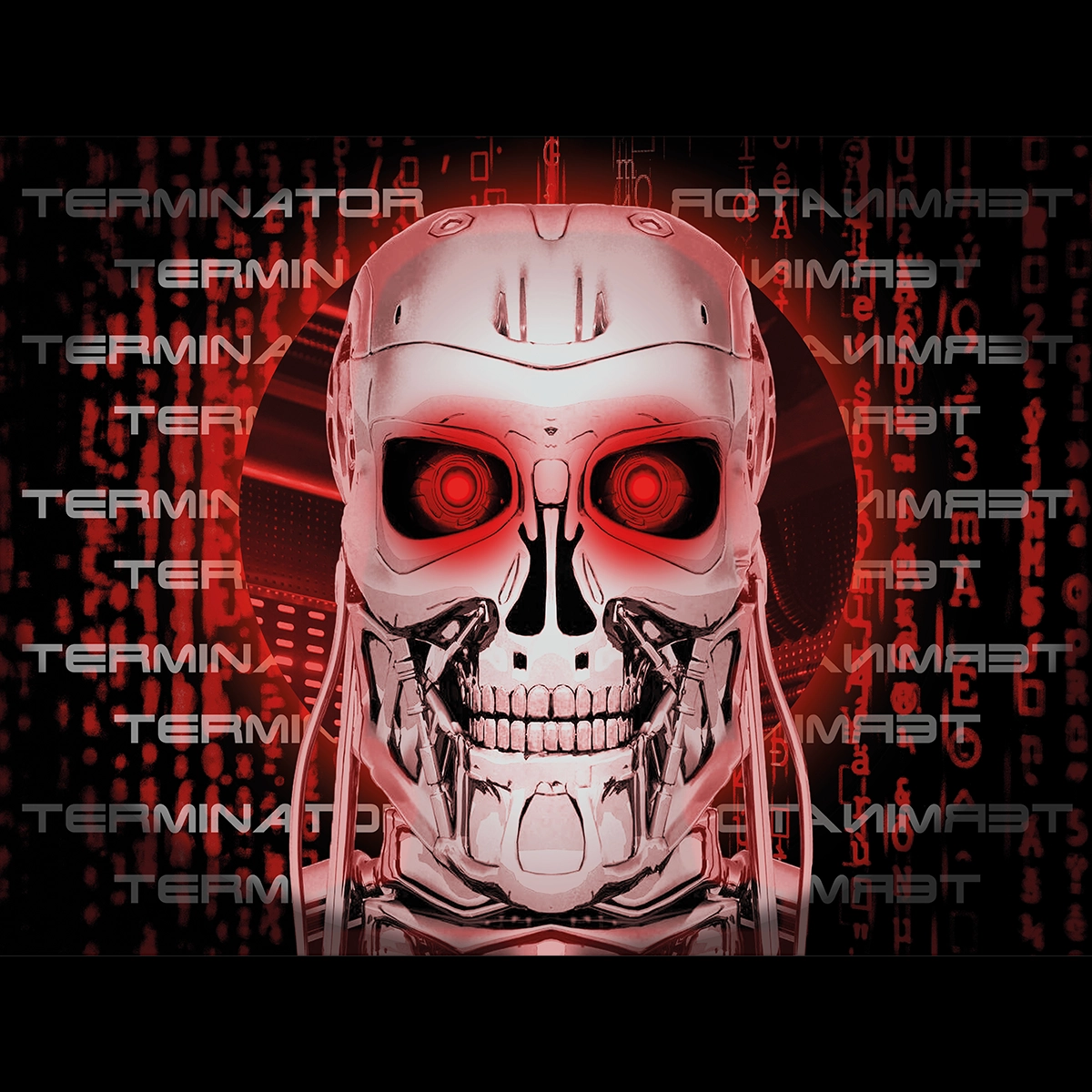 Portrait du T-800 issu du film Terminator